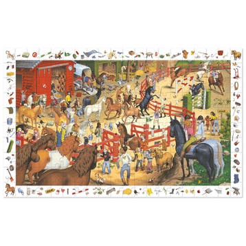 Djeco puzzel paardrijden - observat van €14,99 voor €13,49, Ophalen of Verzenden, Nieuw