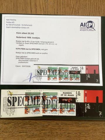 Nederland - Postzegelboekje 59, met specimenstempels en, Postzegels en Munten, Gestempeld