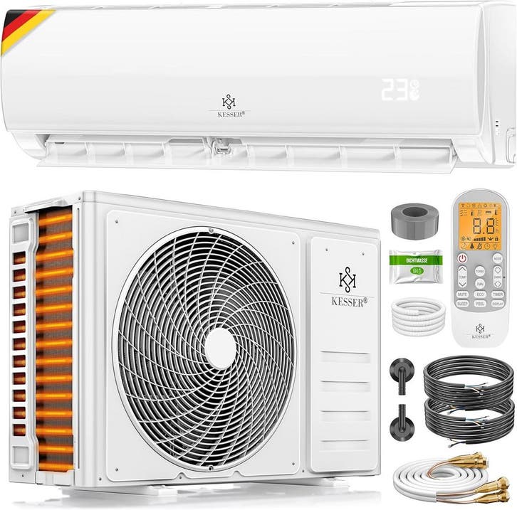 KESSER® Split Airconditionerset Quick Connect – WiFi & App A, Huis en Inrichting, Woonaccessoires | Overige, Zo goed als nieuw
