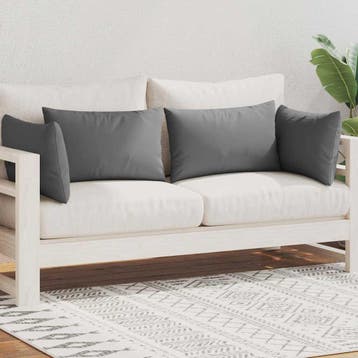 vidaXL Buitenkussens 60x40 cm grijs 4 st, Verzenden, Nieuw, Grijs