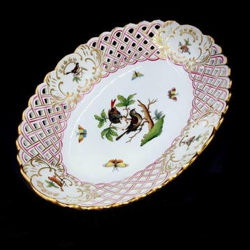 Herend - Work of Art Breakthrough Basket/Bowl - Rothschild