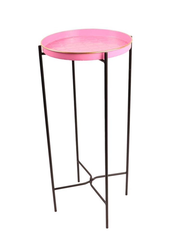 Bijzettafel Mica Decorations, Huis en Inrichting, Tafels | Bijzettafels, 60 cm of meer, Minder dan 55 cm, Rond, Nieuw, Metaal of Aluminium