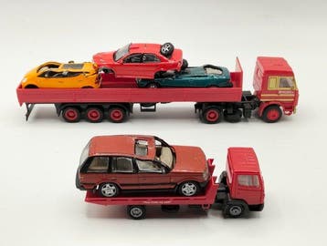 Herpa H0 - Modeltreinvoertuigen (2) - Twee vrachtwagens, Hobby en Vrije tijd, Nieuw