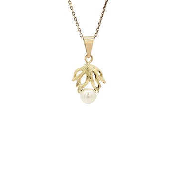 Gouden vintage hanger met parel 14 kt, Ophalen of Verzenden, Nieuw