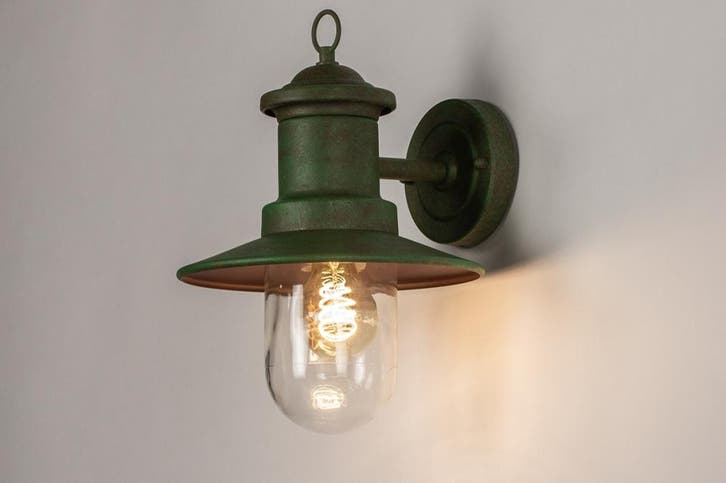 Rietveld Wandlampen - Groen - Metaal, Huis en Inrichting, Lampen | Wandlampen, Verzenden