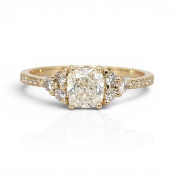 Zonder minimumprijs - Ring - 18 karaat Geel goud - 1.26ct., Nieuw