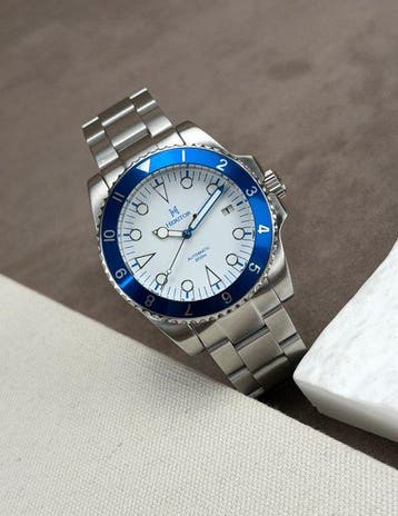 Heritor - Automatic Luciano Date - Blue/White - Zonder, Sieraden, Tassen en Uiterlijk, Horloges | Heren, Nieuw
