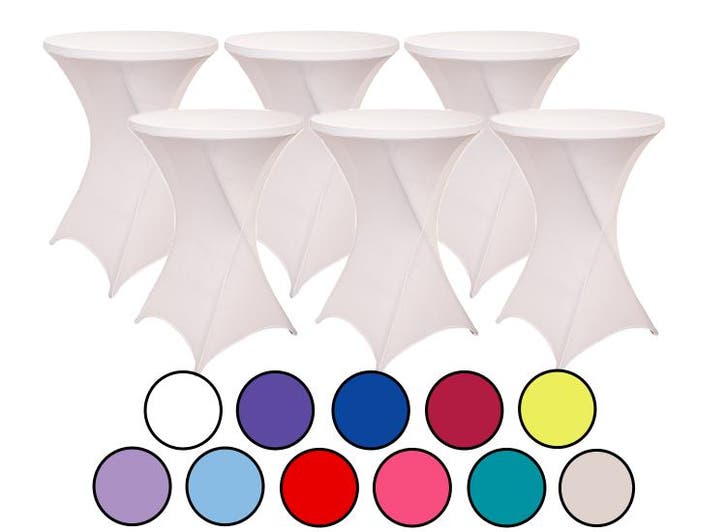 6-pack Statafelrokken - Stretch - 80-85x110 cm - Zwart, Huis en Inrichting, Tafelonderdelen, Nieuw, Verzenden