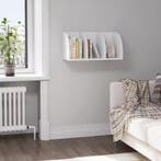 Witte Wandplank – 4-Laags Hangende of Staande Boekenplank, Verzenden, Nieuw, Met plank(en)