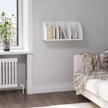 Witte Wandplank – 4-Laags Hangende of Staande Boekenplank, Verzenden, Nieuw, Met plank(en)