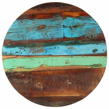 vidaXL Tafelblad rond 25-27 mm 60 cm massief gerecycled hout, Verzenden, Nieuw