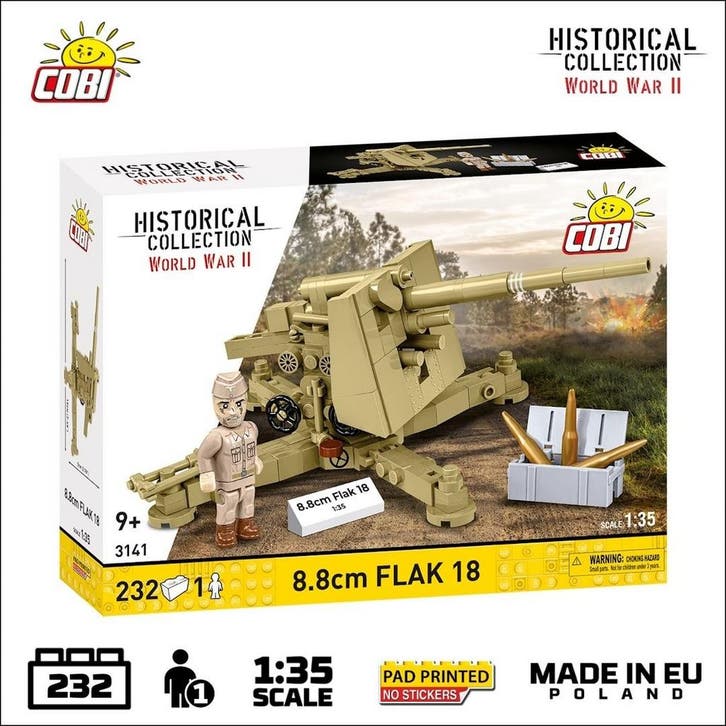 COBI 3141 8,8cm Flak 18 (Leger bouwsets, Modelbouwsets), Kinderen en Baby's, Speelgoed | Bouwstenen, Nieuw, Verzenden
