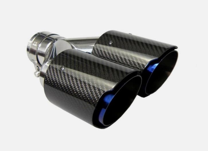 Universal Carbon Fiber Dual Exhaust Tip (Size : 63MM, Auto-onderdelen, Overige Auto-onderdelen, Nieuw, Ophalen of Verzenden