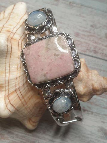 Kobaltcalciet, Regenboog maansteen - Armband, Verzamelen
