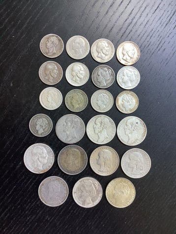 Nederland. 1845/1944, 23 stuks (Zonder minimumprijs), Postzegels en Munten, Munten | Nederland
