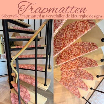 Trapmat design traploper kleurrijk van Merel in Wonderland!, Ophalen of Verzenden, Nieuw, Binnen, Schoonloopmat