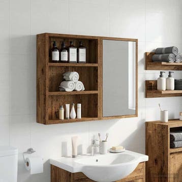 vidaXL Badkamer wandkast Oudhout 40 x 10 x 50 cm, Verzenden, Nieuw