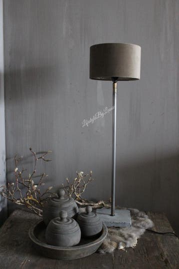 Aura Peeperkorn cilinder kap fluweel taupe 20 x 12 cm, Ophalen of Verzenden, Nieuw