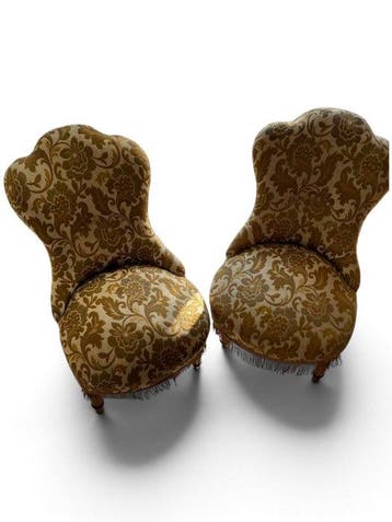 Fauteuil (2) - Hout, Textiel
