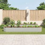 vidaXL Plantenbak verhoogd 400x80x44 cm gegalvaniseerd staal, 100 cm of meer, Verzenden, Nieuw, Metaal