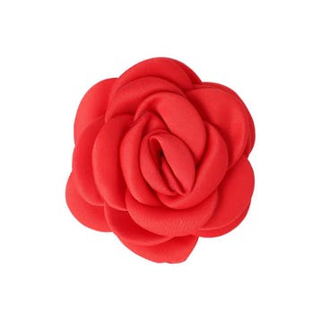 Haarspeld Duckklem 8cm – Haarbloem Roos – Rood, Nieuw