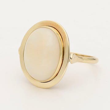 Ring - 14 karaat Geel goud - 4.10ct. tw. Opaal, Sieraden, Tassen en Uiterlijk, Nieuw
