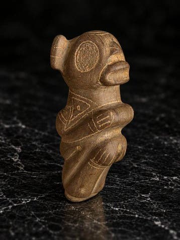 Taíno-cultuur 10e tot 15e eeuw n.Chr. Steen, Kalksteen Zemi