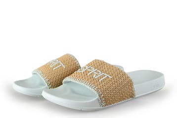 Esprit Slippers in maat 39 Wit, Kleding | Dames, Slippers, Verzenden, Wit, Zo goed als nieuw