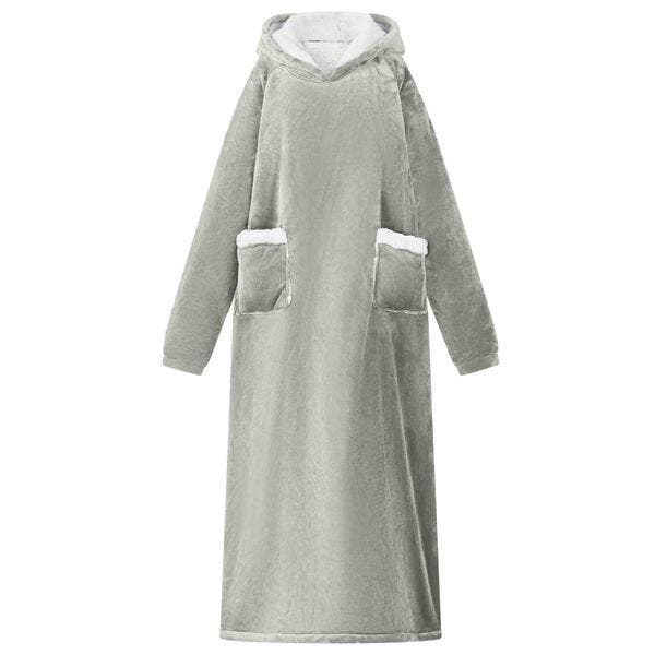 Cadeau Tip: Deken hoodie Grijs | 62% Korting, Kleding | Dames, Huispakken, Grijs, Maat 46/48 (XL) of groter, Zo goed als nieuw