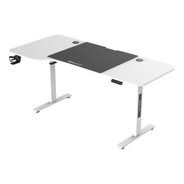 Game bureau Stryn zit sta elektrisch 160x60/75x72-117 cm wit, Verzenden, Nieuw