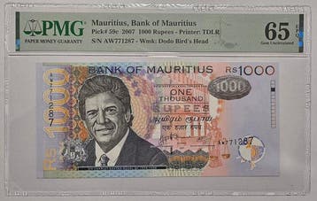 Mauritius. - 1000 Rupees 2007 - Pick 59c (Zonder