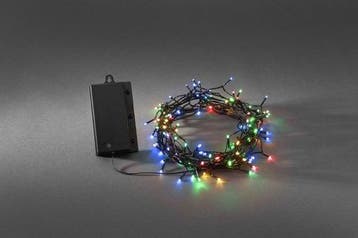 Konstsmide - LED snoer micro op batt timer 240x - multicolor, Verzenden, Nieuw