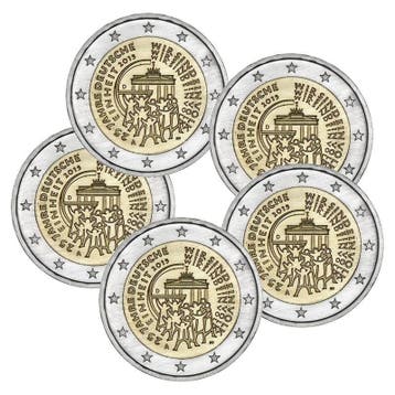 Duitsland 2 Euro Set 25 Jaar Eenheid 2015, Postzegels en Munten, Munten | Europa | Euromunten, Verzenden