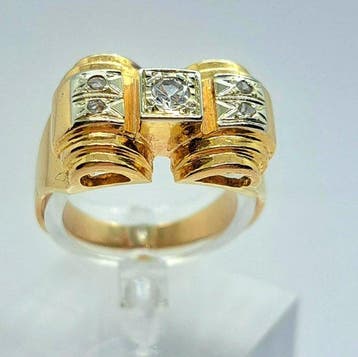 Ring - 18 karaat Geel goud Diamant (Natuurlijk gekleurd) -, Nieuw
