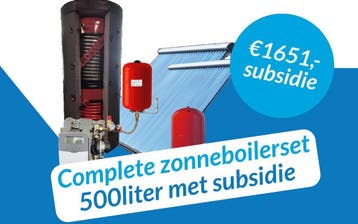 Zonneboilerset heatpipes - 500liter hygieneboiler, Doe-het-zelf en Verbouw, 100 liter of meer, Ophalen of Verzenden, Nieuw