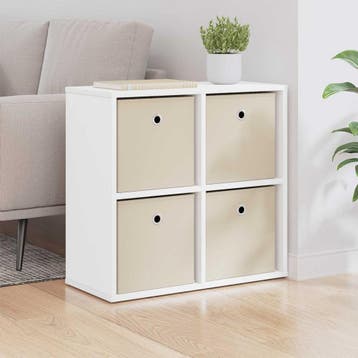 vidaXL Dressoir Wit 59,5 x 27 x 57 cm, Verzenden, Nieuw, 50 tot 100 cm, 25 tot 50 cm