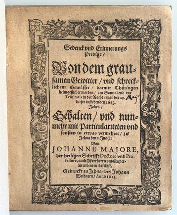 J. Major - Von dem grausamen Gewitter und schrecklichem