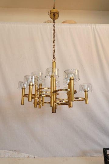 sciolari - Gaetano Sciolari - Kroonluchter - Messing, Glas -