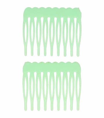 Opsteekkammen 4cm - Grove Tanden - Groen - 2 Stuks, Nieuw