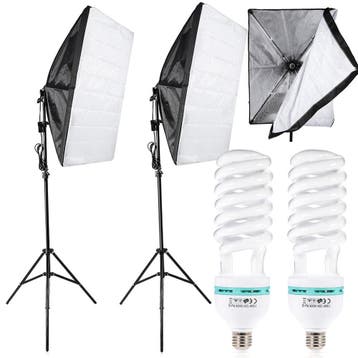 Softbox Verlichting Set van 2 – Fotostudio Daglichtlampen, Ophalen of Verzenden, Nieuw