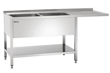 Bartscher Spoeltafel | 2 Spoelbakken Links + Bodemschap | Va, Ophalen of Verzenden, Nieuw in verpakking