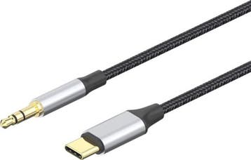 USB-C naar 3,5mm Aux Kabel – Type-C naar Jack (Male) – 1,2, Ophalen of Verzenden, Nieuw