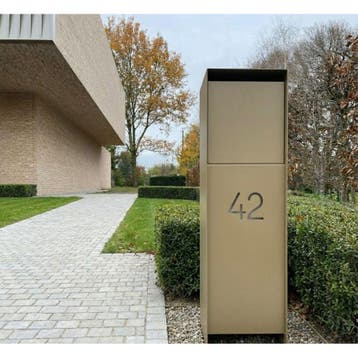 Geroba Pakun pakketbrievenbus staal - Anodic Bronze, Verzenden, Nieuw