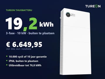 Thuisbatterij 19,2 kWh 3-fase buiten | warmtepomp/laadpaal, Verzenden, Nieuw, Compleet systeem