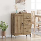 vidaXL Dressoir artisanaal eikenkleurig 69.5 x 34 x 90 cm, Huis en Inrichting, Kasten | Dressoirs, Verzenden, Nieuw, Overige houtsoorten