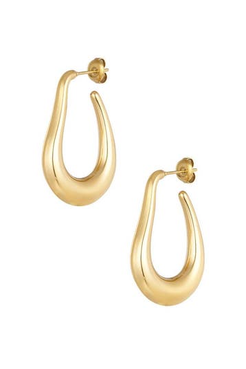 Goudlief Oorbellen aesthetic druppel (Creolen), Sieraden, Tassen en Uiterlijk, Oorbellen, Verzenden, Nieuw, Zilver, Overige materialen
