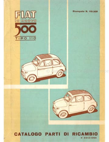 1960 FIAT 500 ONDERDELENBOEK ITALIAANS, Auto diversen, Handleidingen en Instructieboekjes