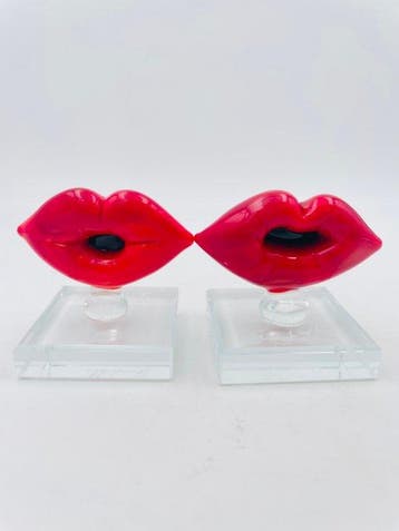 Guidotti - sculptuur, La Bocca - 5 cm - Murano-glas - 2026
