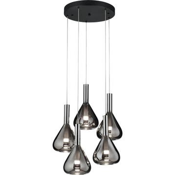 LED Hanglamp - Cinque Cipera - 5 Lichtpunten van 5.6 Watt -, Ophalen of Verzenden, Nieuw, Metaal, Overige fittingen