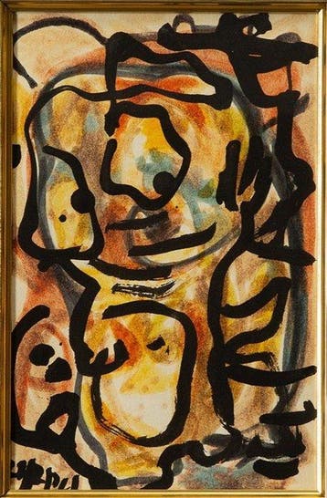 Karel Appel (1921-2006) - Abstract Composition (recto-verso)